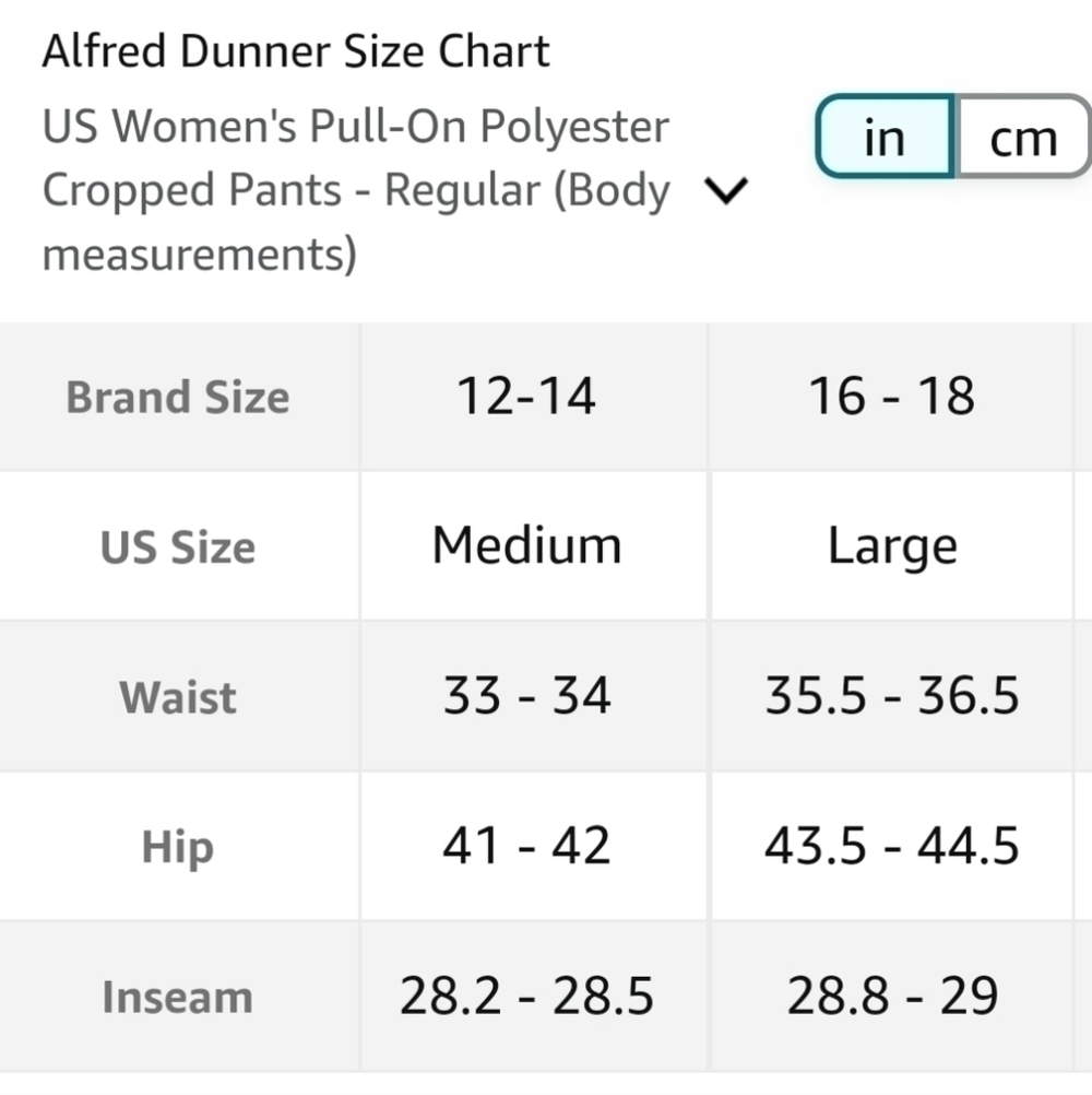 Alfred Dunner All Around Elastic Waist Polyester Pants NWT Size 12 - Picture 5 of 8